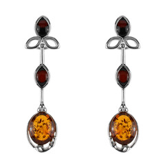Boucles d'oreilles en argent et Ambre baltique