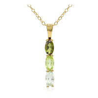 Collier en argent et Tourmaline verte