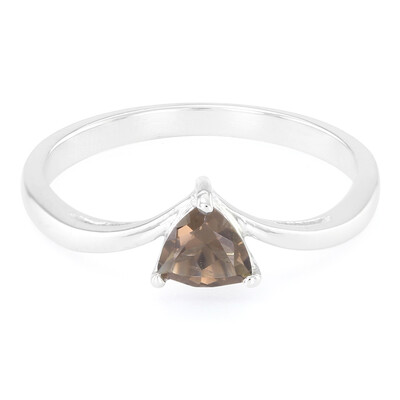 Bague en argent et Quartz fumé