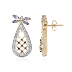 Boucles d'oreilles en argent et Tanzanite