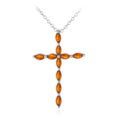 Collier en argent et Citrine Madère