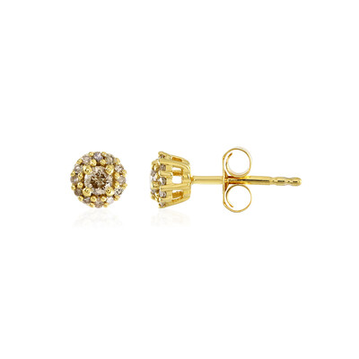 Boucles d'oreilles en argent et Diamant Champagne PK