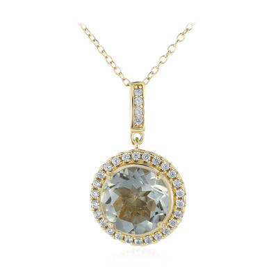 Collier en argent et Améthyste verte