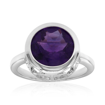 Bague en argent et Améthyste de Zambie (MONOSONO COLLECTION)