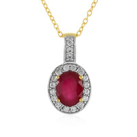 Collier en argent et Rubis de Madagascar