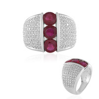 Bague en argent et Rubis de Madagascar (de Melo)