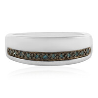 Bague en argent et Diamant bleu I3