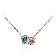 Collier en or et Aigue-Marine du Brésil AAA (CIRARI)