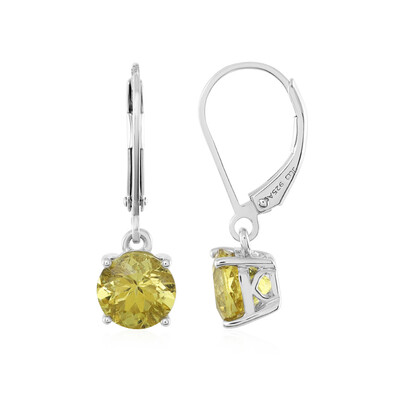 Boucles d'oreilles en argent et Apatite dorée