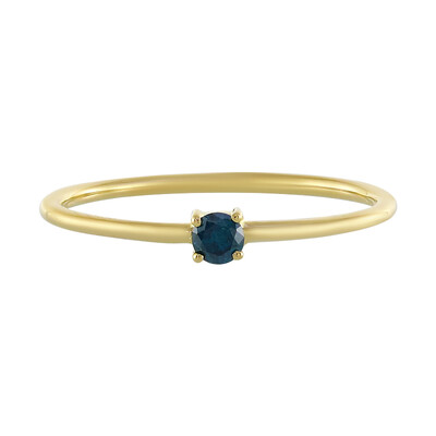Bague en or et Diamant bleu I2