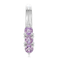 Pendentif en argent et Saphir pourpre de Ceylan non chauffé