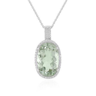 Collier en argent et Améthyste verte