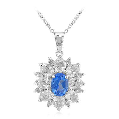 Collier en argent et Topaze Bleue Indigo
