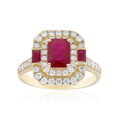 Bague en or et Rubis AAA du Mozambique (CIRARI)