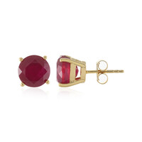 Boucles d'oreilles en argent et Rubis de Madagascar