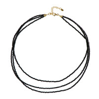 Collier en argent et Spinelle noir