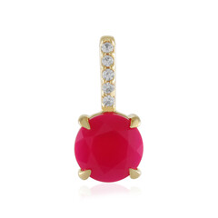 Pendentif en argent et Calcedoine framboise
