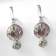 Boucles d'oreilles en argent et Améthyste verte (Adela Silber)