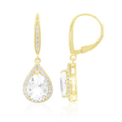 Boucles d'oreilles en argent et Topaze blanche