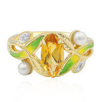 Bague en argent et Citrine