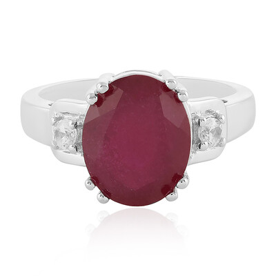 Bague en argent et Rubis de Madagascar