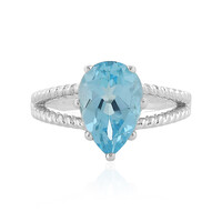 Bague en argent et Topaze bleu ciel