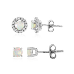 Boucles d'oreilles en argent et Opale Welo