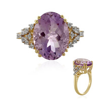 Bague en argent et Améthyste Rose de France