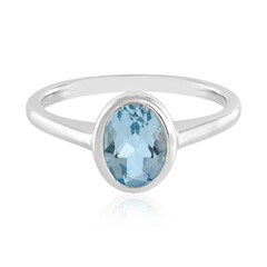 Bague en argent et Topaze bleu ciel