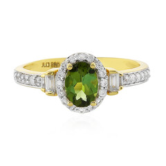 Bague en argent et Tourmaline verte