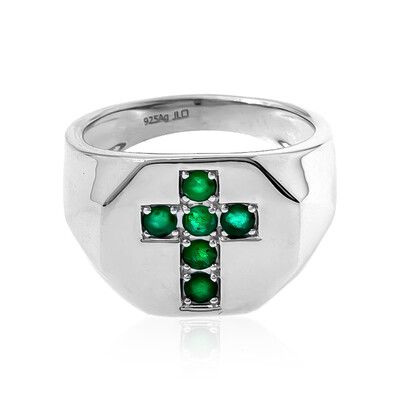 Bague en argent et Emeraude