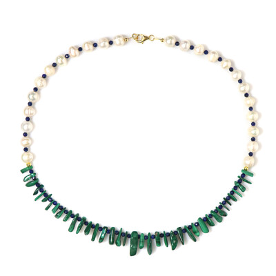 Collier en argent et Malachite (Riya)