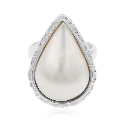 Bague en argent et Perle de Mabé (TPC)