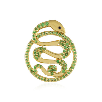 Pendentif en argent et Tsavorite de Tanzanie
