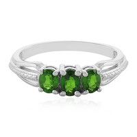 Bague en argent et Diopside de Russie