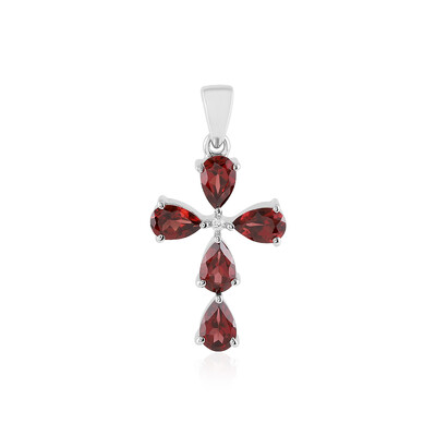 Pendentif en argent et Grenat du Mozambique