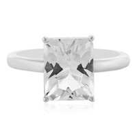 Bague en argent et Topaze blanche