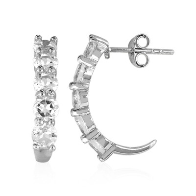 Boucles d'oreilles en argent et Topaze blanche