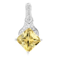 Pendentif en argent et Quartz champagne