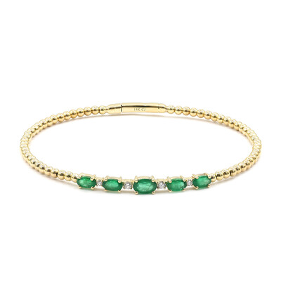 Bracelet en or et Emeraude de Zambie AAA (CIRARI)