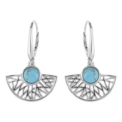 Boucles d'oreilles en argent et Turquoise (dagen)