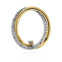 Pendentif en argent et Diamant champagne I2