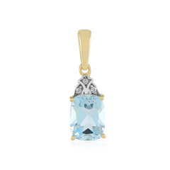 Pendentif en argent et Topaze bleu ciel
