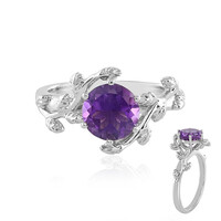 Bague en argent et Améthyste de Zambie