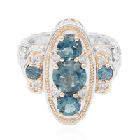 Bague en argent et Topaze bleu de Londres (Dallas Prince Designs)