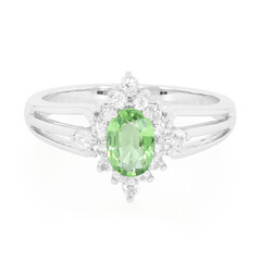Bague en argent et Tourmaline chromifère