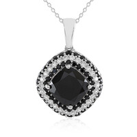 Collier en argent et Spinelle noir