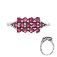 Bague en argent et Rubis de Madagascar