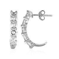 Boucles d'oreilles en argent et Topaze blanche