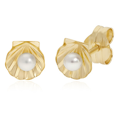 Boucles d'oreilles en or et Perle de culture d'eau douce